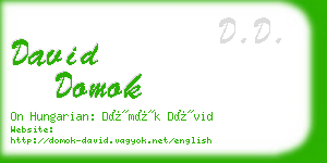 david domok business card